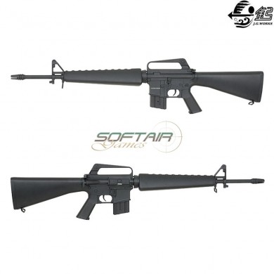 Fucile elettrico vietnam war m16a1 nero full metal jing gong (jg-1601t)