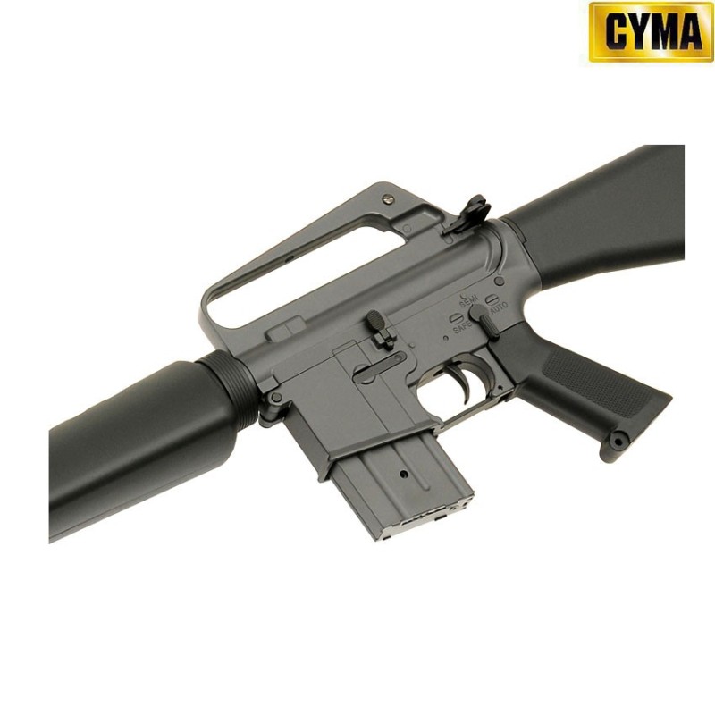 Electric rifle mosfet edition vietnam war m16a1 gray finish full metal cyma (cm-cm009c)