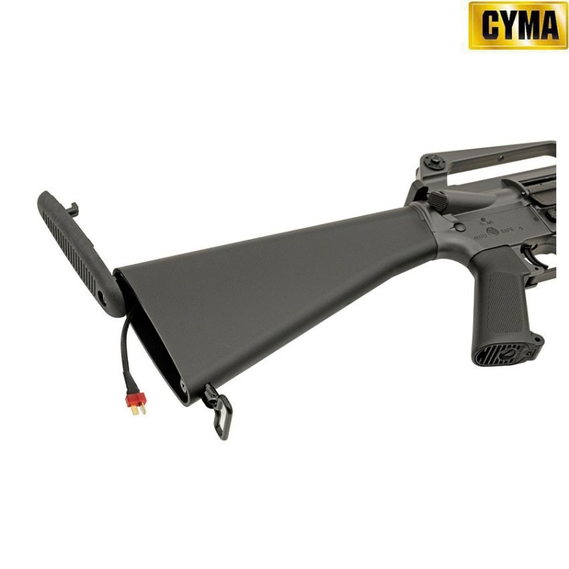 Electric rifle mosfet edition vietnam war m16a1 gray finish full metal cyma (cm-cm009c)