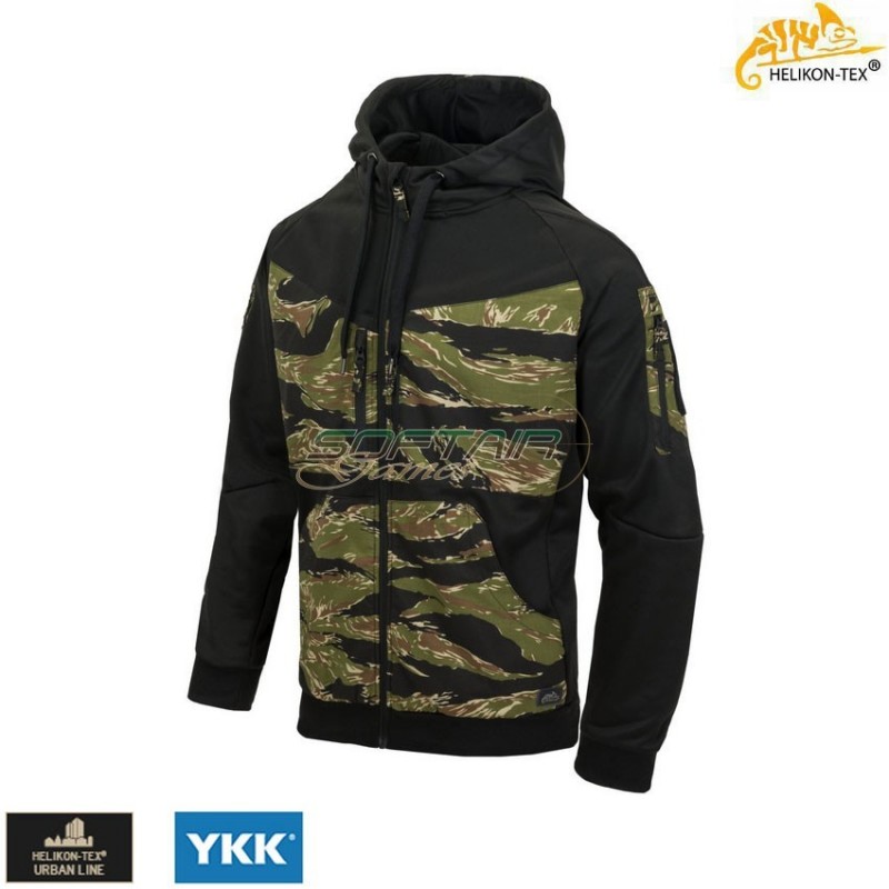 ROGUE Hoodie FullZip Black/Tiger Stripe Helikon-tex® (ht-bl-rhf-po-0162a)