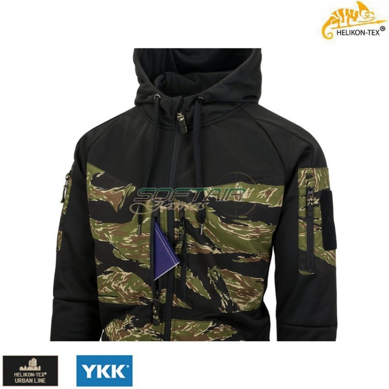 ROGUE Hoodie FullZip Black/Tiger Stripe Helikon-tex® (ht-bl-rhf-po-0162a)