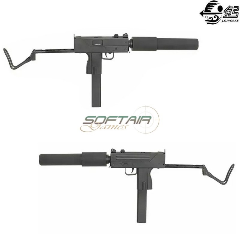 Submachine electric gun mac-10 smg full set black jing gong (jg-0452)