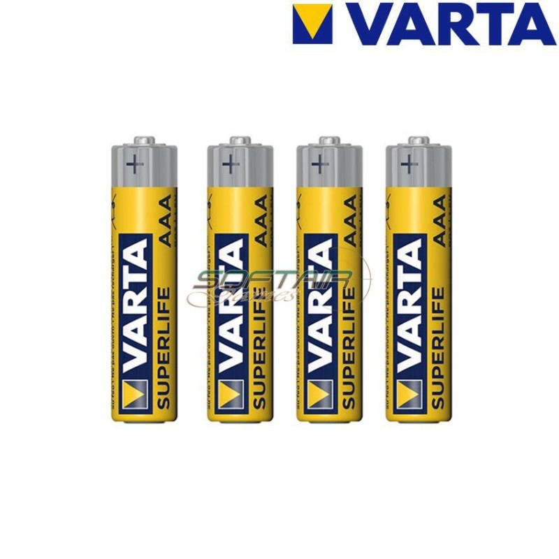 Set 4x batteria AAA mini stilo superlife varta (va-30856)