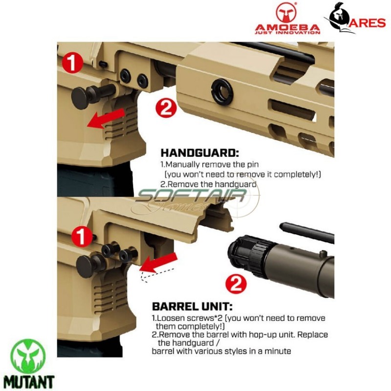 Fucile elettrico AMM9 black mutant amoeba ares (ar-mut9b)