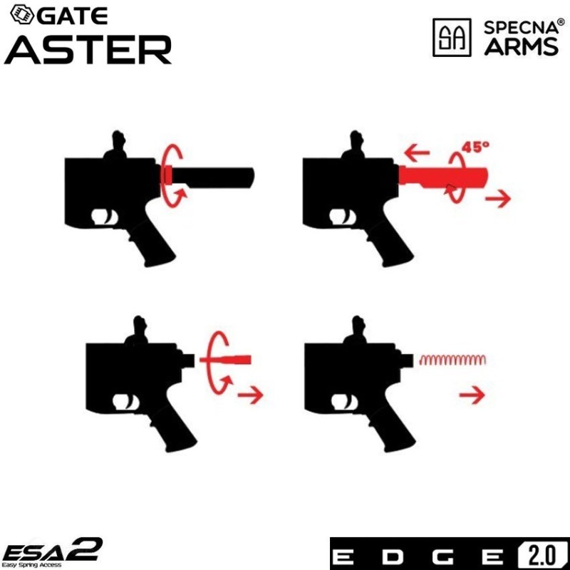 Electric rifle sa-h22 416 rem. rahg CARBINE version edge 2.0™ black specna arms® (spe-01-028553)