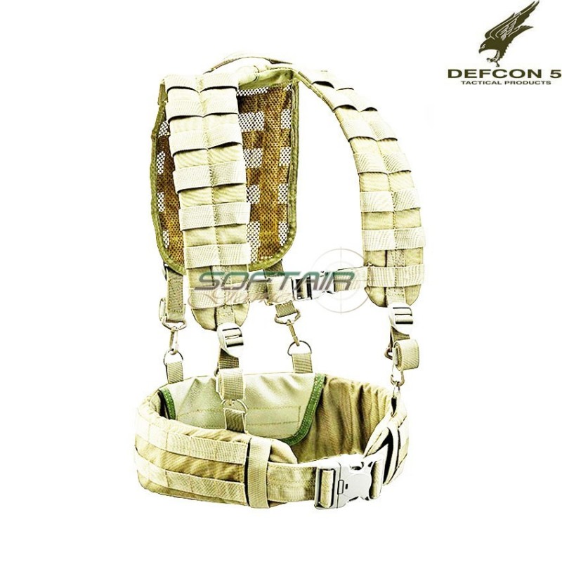 Cinturone Con Spallacci Sistema Molle Coyote Tan Defcon 5 (d5-2029-ct)