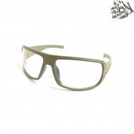 Occhiale da tiro tan lente clear frog industries® (fi-3566-tan)