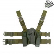 Fondina OLIVE DRAB c/drop leg platform per glock serie frog industries® (fi-fbp2253-od)