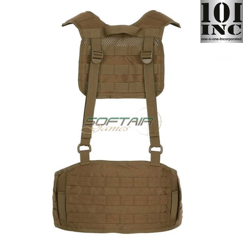 Cintura tattica MOLLE con spallacci COYOTE BROWN 101 inc (inc-129781-cb)