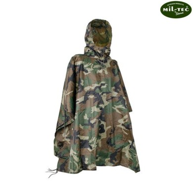 Telo Impermeabile Poncho woodland Mil-tec (10630020)
