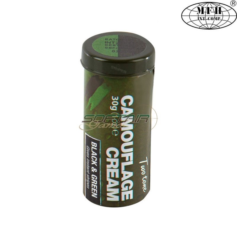 Camo stick 30gr black/green per viso mfh (1345)