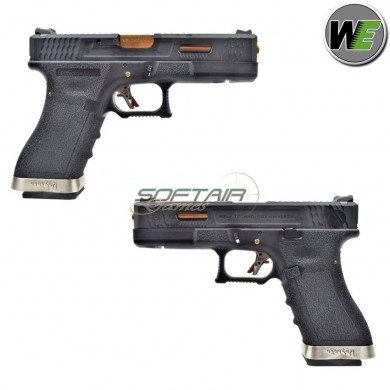 Pistola Gas G18 E Force Black Scarellante Black/gold We (we-wg02wet-1)