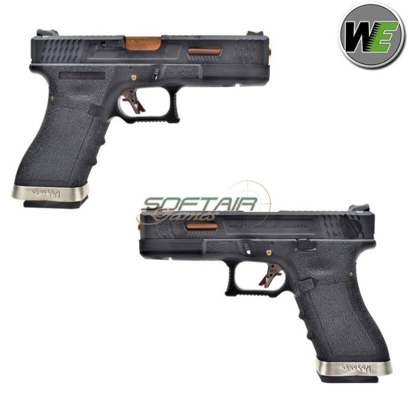 Pistola Gas G18 E Force Black Scarellante Black/gold We (we-wg02wet-1)