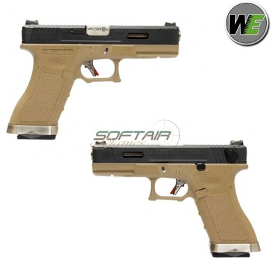 Pistola Gas G18 E Force Tan Scarellante black/silver We (we-wg02wet-2)