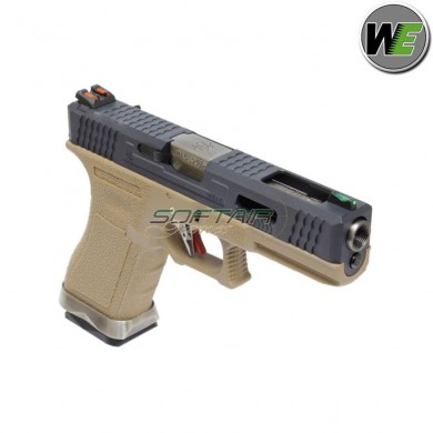 Pistola Gas G18 E Force Tan Scarellante black/silver We (we-wg02wet-2)