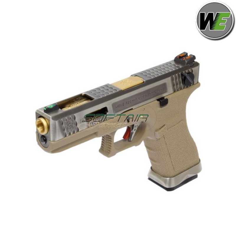 Pistola Gas G18 E Force Tan Scarellante silver/gold We (we-wg02wet-4)