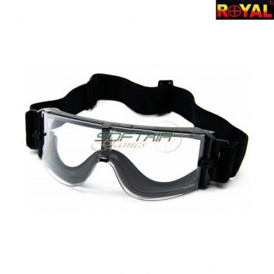 Occhiale tactical black con lente clear royal (yh03)