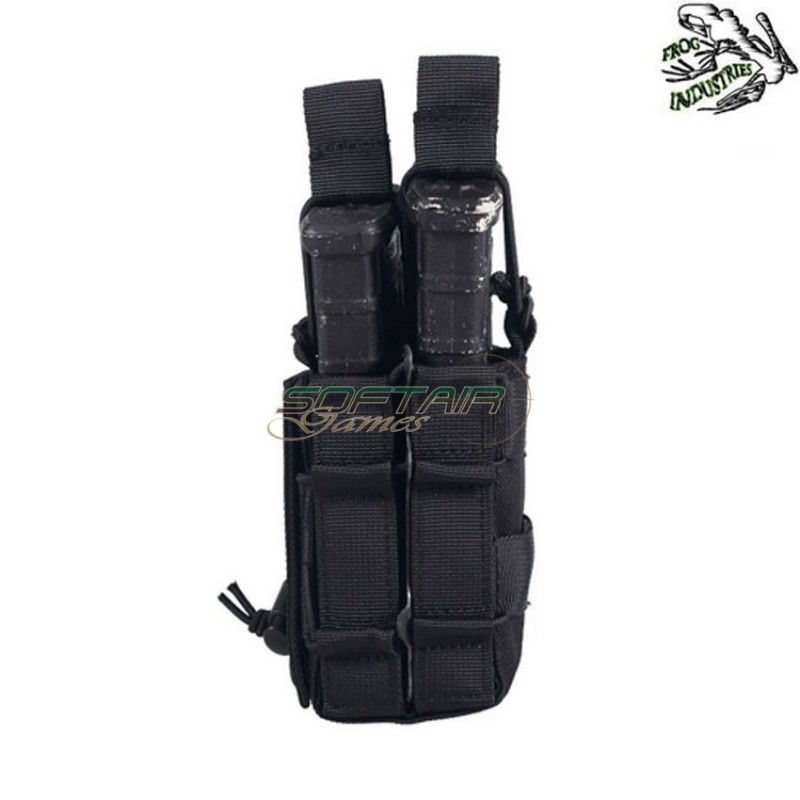 Tasca doppia NERA sovrapposta per M4/M16 frog industries® (fi-2000-bk)