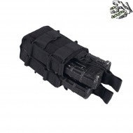 Double overlapped BLACK pouch for M4/M16 frog industries® (fi-2000-bk)
