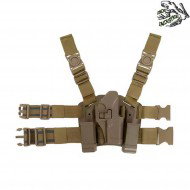 Fondina TAN c/drop leg platform per glock serie frog industries® (fi-fbp2254-tan)