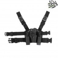 Fondina BLACK c/drop leg platform per glock serie frog industries® (fi-fbp2252-bk)