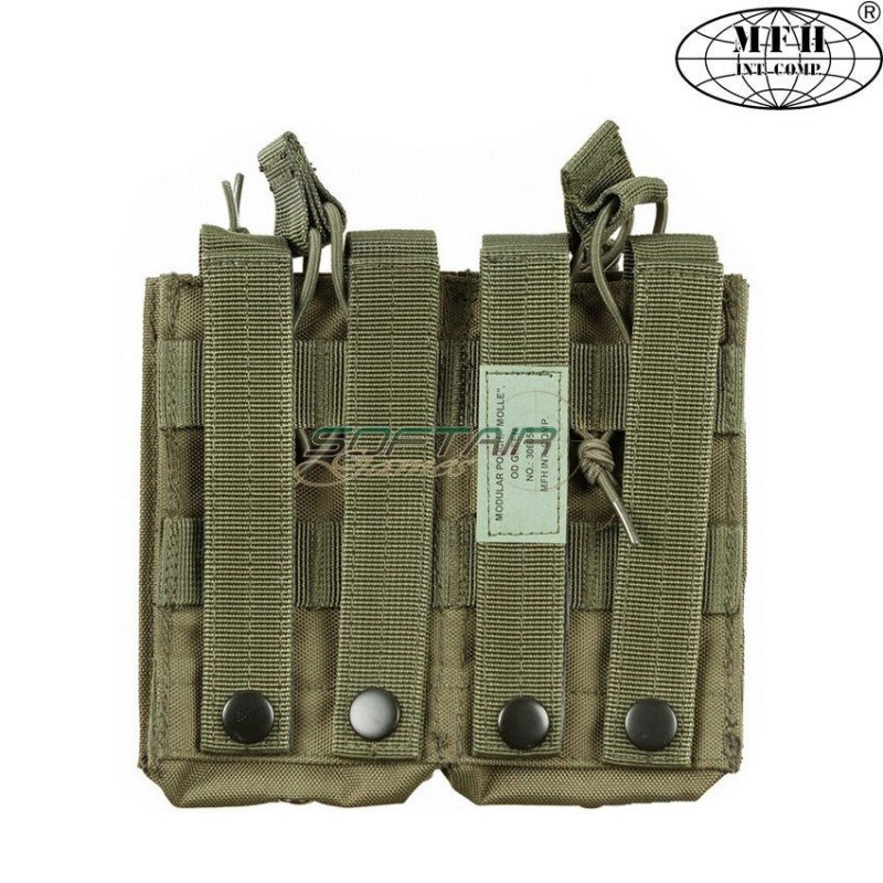 Double fast magazine pouch olive drab M4 4x mag mfh (30605b)