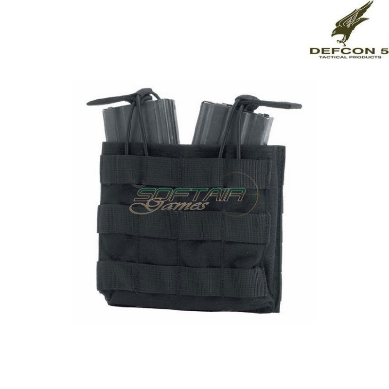 Tasca Fast Porta 2 Caricatori M4/ak NERA Defcon 5 (d5-m4akdobk)