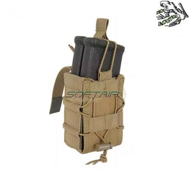 Tasca doppia COYOTE sovrapposta per M4/M16 frog industries® (fi-2000-tan)