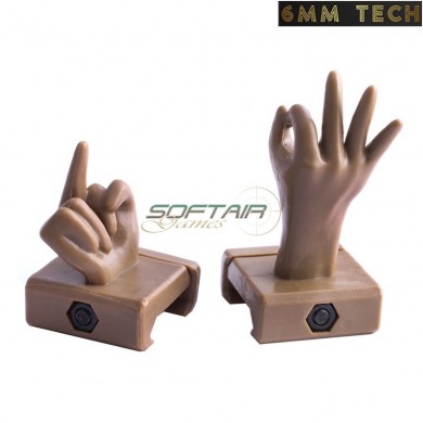 Stupid hands DARK EARTH type 1 set sights 6MM TECH (6mmt-25-1-de)