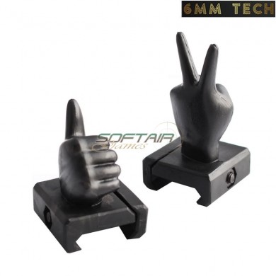 Stupid hands BLACK type 2 set sights 6MM TECH (6mmt-25-2-bk)