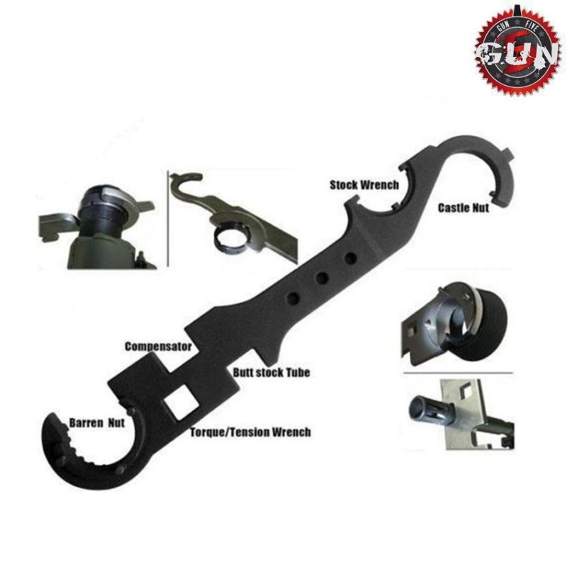 Chiave multiuso AR15/M4/M16 in acciaio gun five (gf-158748)