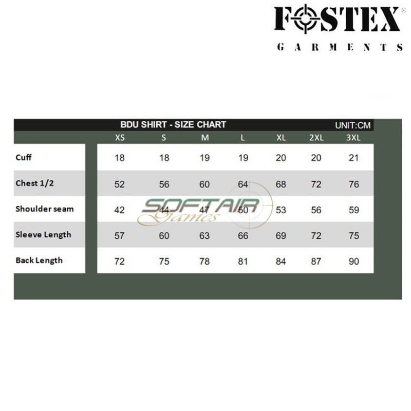 Giacca combat BDU multicam fostex (fx-125432-mc)