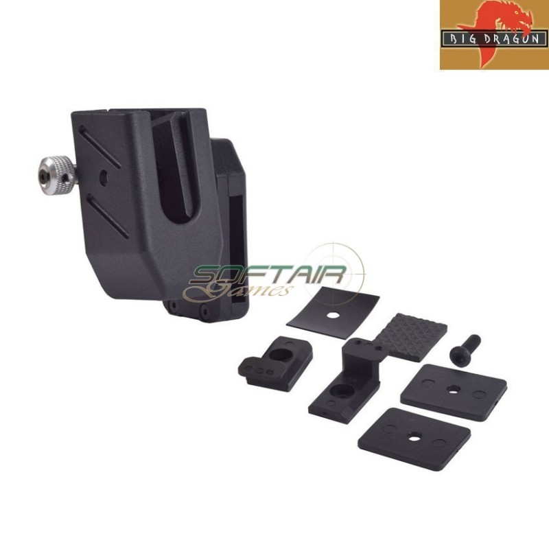 Black IPSC style magazine pouch for big dragon pistol (bd2339-bk)