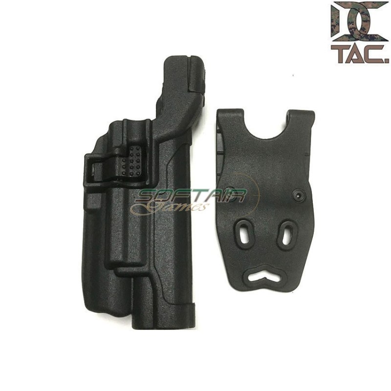 Fondina per 1911 c/torcia level 3 style NERA d.c. tactical (dctac-54-bk)