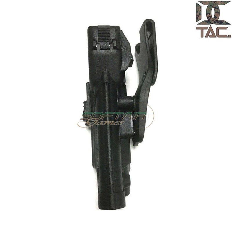 Holster for 1911 w/flashlight level 3 style BLACK d.c. tactical (dctac-54-bk)