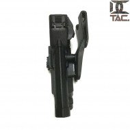 Holster for 1911 w/flashlight level 3 style BLACK d.c. tactical (dctac-54-bk)