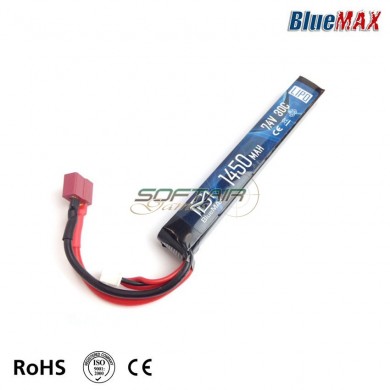 Lipo Battery Deans Connector 7.4v X 1450mah 30c Stick Type Bluemax-power® (bmp-7.4x1450-ds-stk)