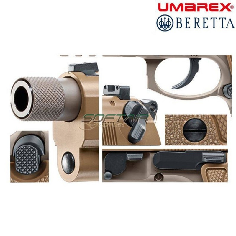 Co2 Pistol Beretta M9 A3 FDE Blowback high power Umarex (um-2.6396)