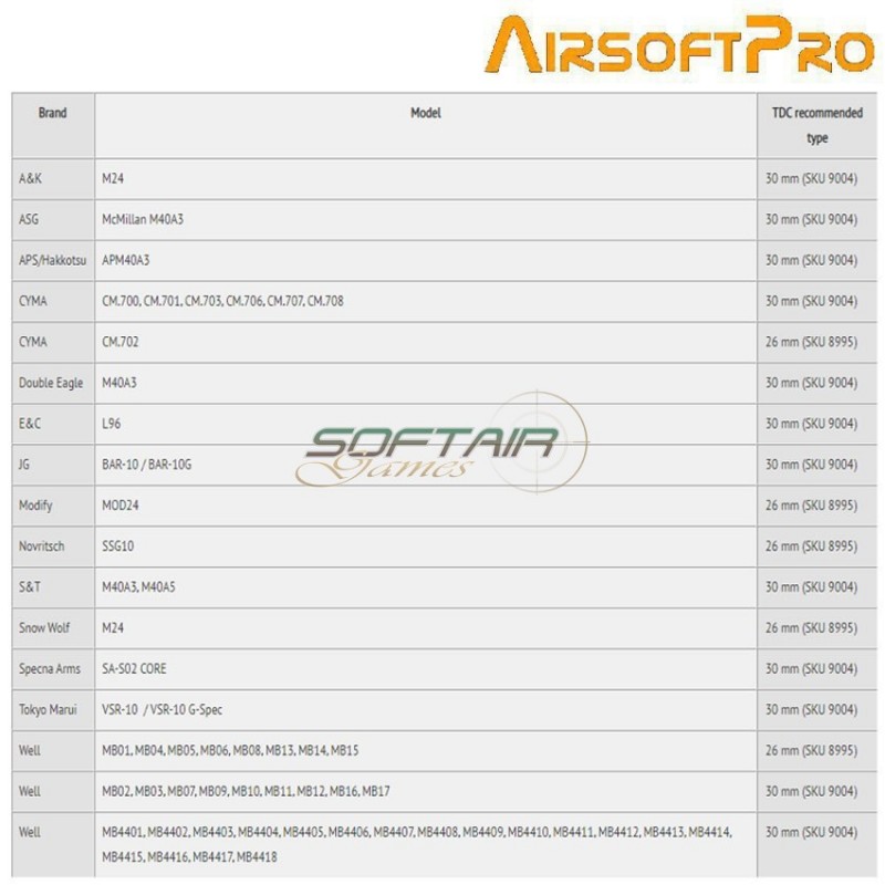 Regolatore hop up TDC Sniper per canne esterne da 30mm airsoftpro® (ap-9004)