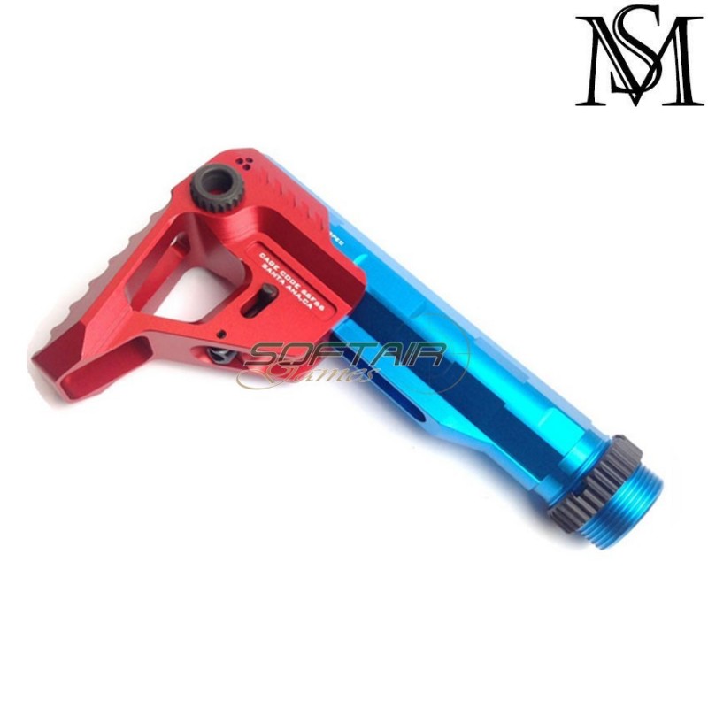 Stock tube strike ind. cnc style m4 aeg BLUE milsim series (ms-140-blue)
