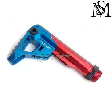 Rear stock part strike ind. cnc style m4 aeg BLUE milsim series (ms-141-blue)