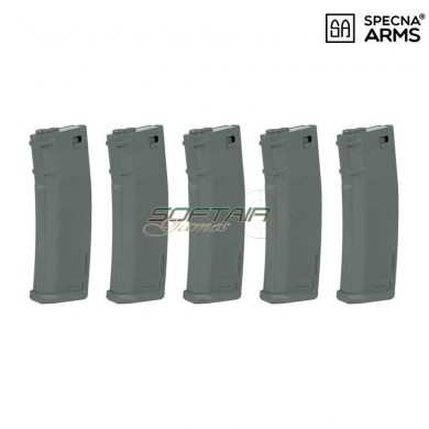 SET 5 caricatori s-mag monofilari polimero 125bb chaos grey per m4/m16 specna arms® (spe-05-025722)