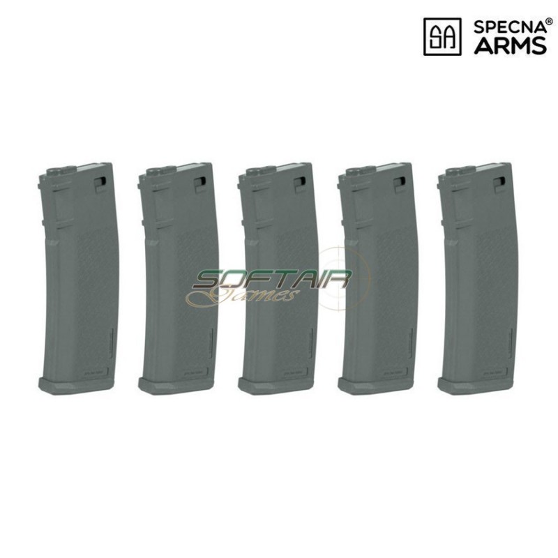 SET 5 caricatori s-mag monofilari polimero 125bb chaos grey per m4/m16 specna arms® (spe-05-025722)