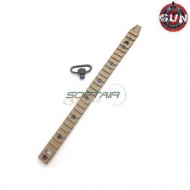 Slitta keymod tan urx style con anello qd gun five (gf-0343-tan)