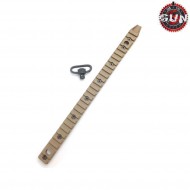 Keymod tan urx style rail with qd gun five ring (gf-0343-tan)