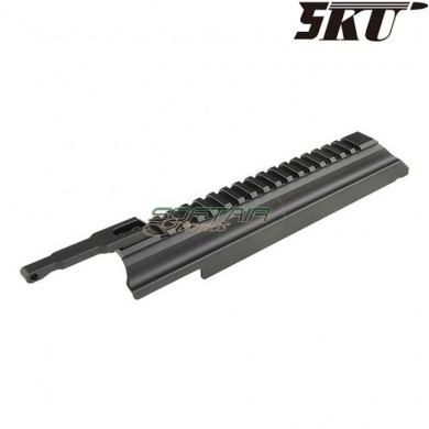 Top cover tws dog leg NERO con slitta per aeg ak 5ku (5ku-210)