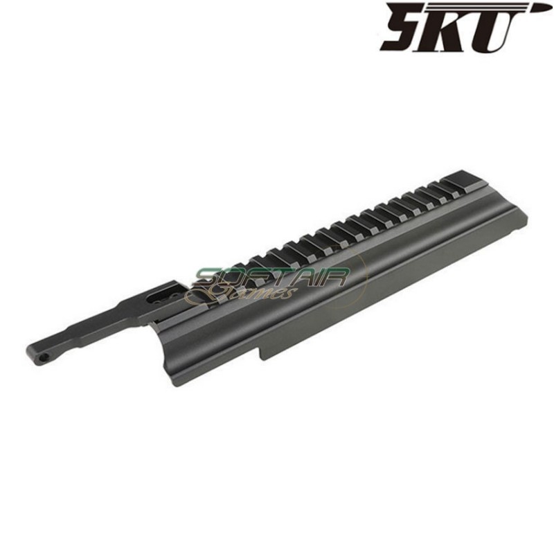 Top cover tws dog leg NERO con slitta per aeg ak 5ku (5ku-210)