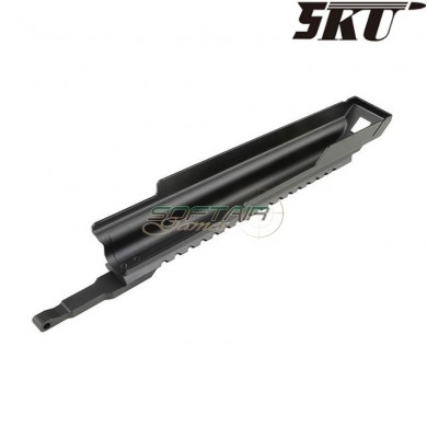Top cover tws dog leg BLACK with rail for aeg ak 5ku (5ku-210)