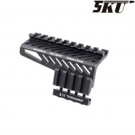 Slitta nera B-12 zenit. style per handguard rail ak 5ku (5ku-271-bk)