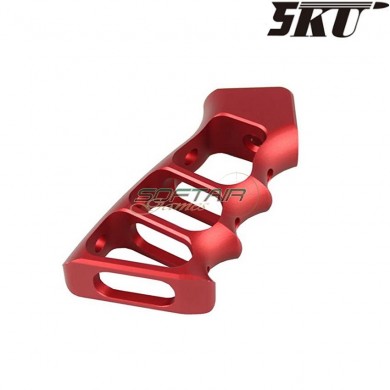 Grip GBB M4 alluminio cnc skeleton type rossa 5ku (5ku-gb-155-r)